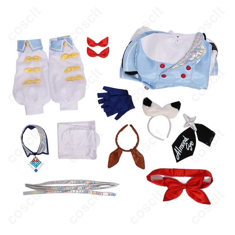 COSCLT ウマ娘 アーモンドアイ 勝負服 コスプレ衣装 フルセット（ワンピ・手袋・カチューシャ等） - 5枚目の画像