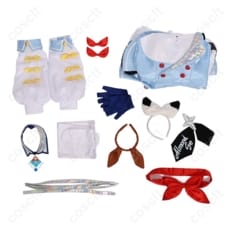 COSCLT ウマ娘 アーモンドアイ 勝負服 コスプレ衣装 フルセット（ワンピ・手袋・カチューシャ等） - 5枚目の画像（サムネイル）