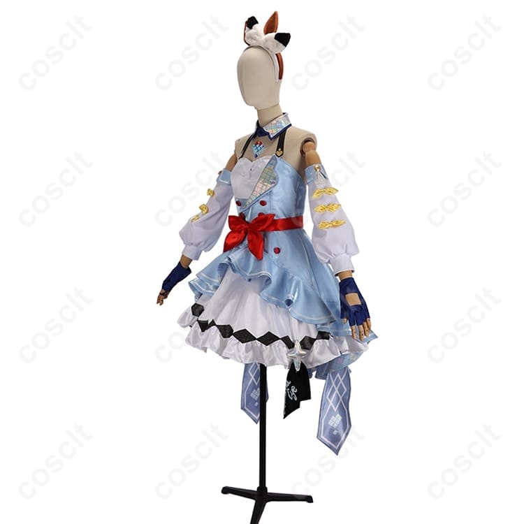 COSCLT ウマ娘 アーモンドアイ 勝負服 コスプレ衣装 フルセット（ワンピ・手袋・カチューシャ等） - 2枚目の画像