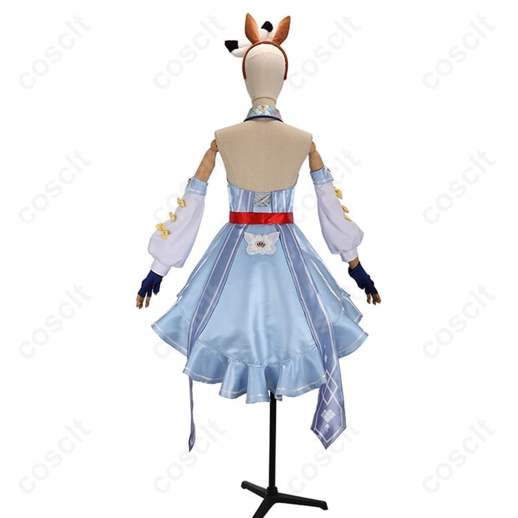 COSCLT ウマ娘 アーモンドアイ 勝負服 コスプレ衣装 フルセット（ワンピ・手袋・カチューシャ等） - 3枚目の画像