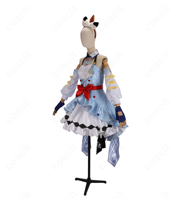 ウマ娘 アーモンドアイ 勝負服 コスプレ衣装 側面図。ラインの美しさと立体的なシルエットをチェック。