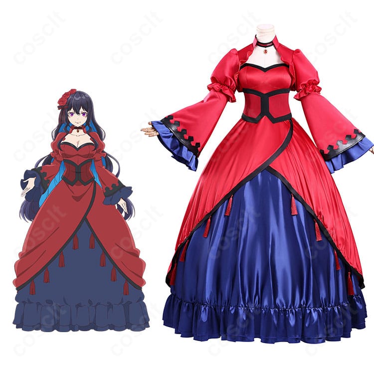 エリスの聖杯 スカーレット・カスティエル 赤のイブニングドレス コスプレ衣装 着用イメージ|高再現&上品な雰囲気を再現。