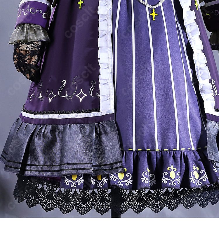 プロセカ 草薙寧々 コスプレ衣装 スカート装飾ディテール｜豪華なレースとフリルが魅力のスカートデザイン。