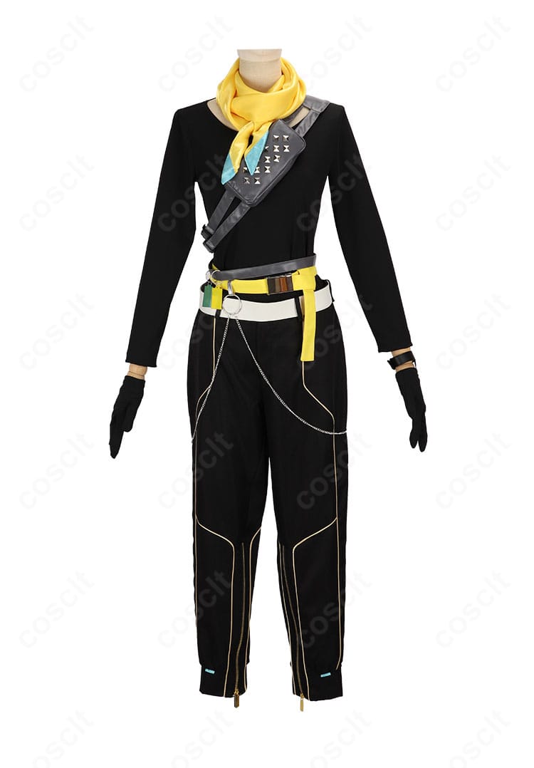 NIJISANJI EN 闇ノシュウ×サニー・ブリスコー INFINITY 内搭トップス装飾ディテール｜Tシャツとアクセサリーの質感をリアルに再現。