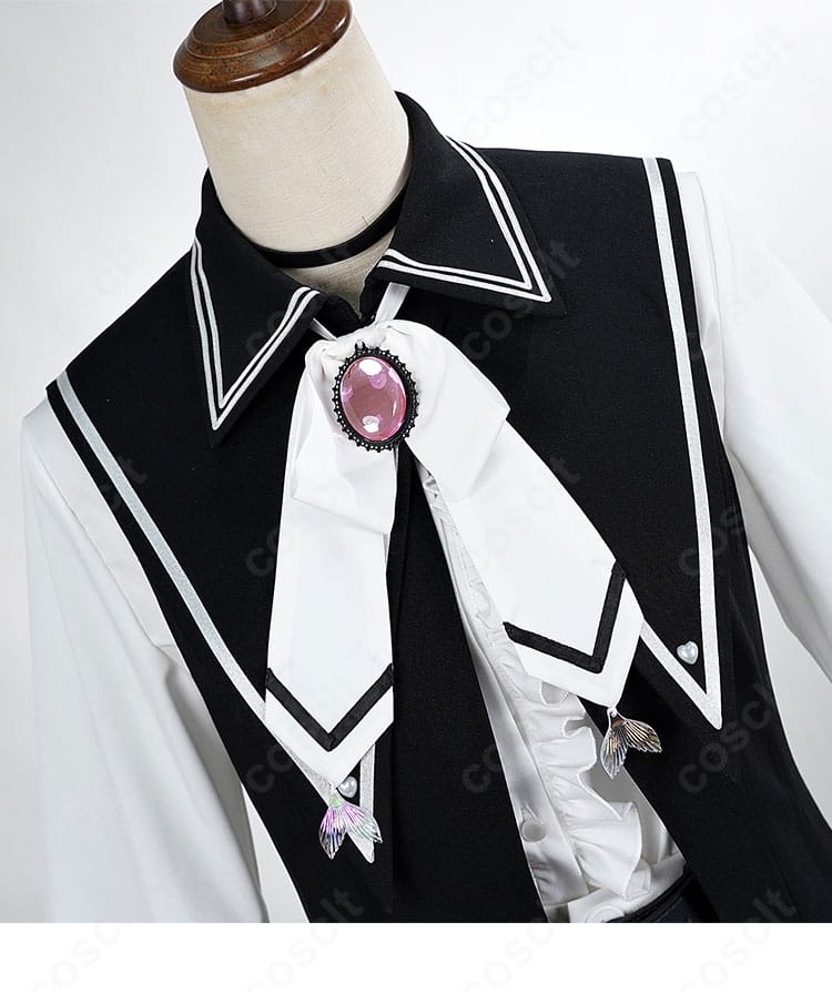 桜羽エマ コスプレ衣装 襟元とネクタイ装飾アップ｜チョーカー風デザインがアクセントに