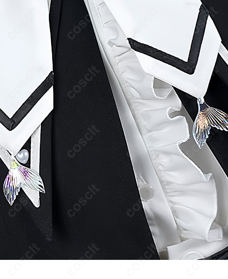 桜羽エマ コスプレ衣装 フロントボタン装飾ディテール｜ボーイッシュで可愛い前開きデザインを再現