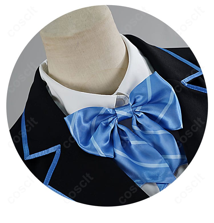 千歳くんはラムネ瓶のなか 制服 コスプレ衣装 蝴蝶リボン装飾ディテール｜可愛らしい胸元のポイントを高再現