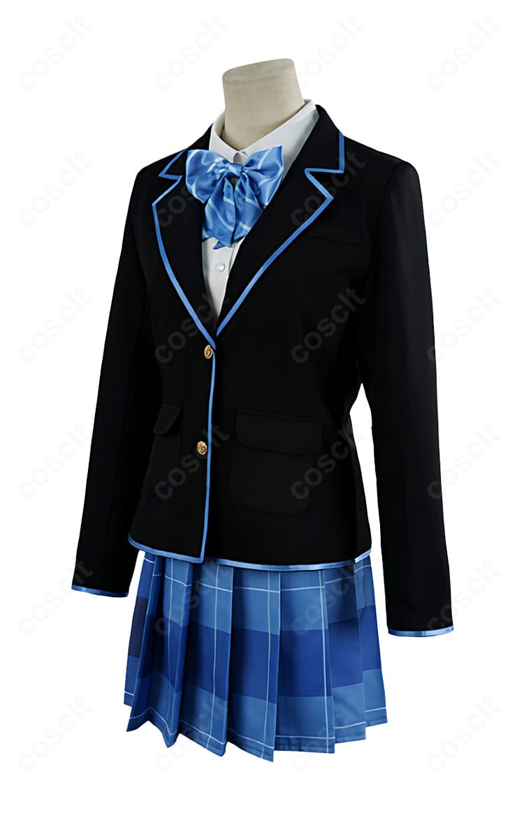 千歳くんはラムネ瓶のなか 柊夕湖・青海陽 制服 コスプレ衣装 側面図｜スリムなシルエットと上品なラインを再現