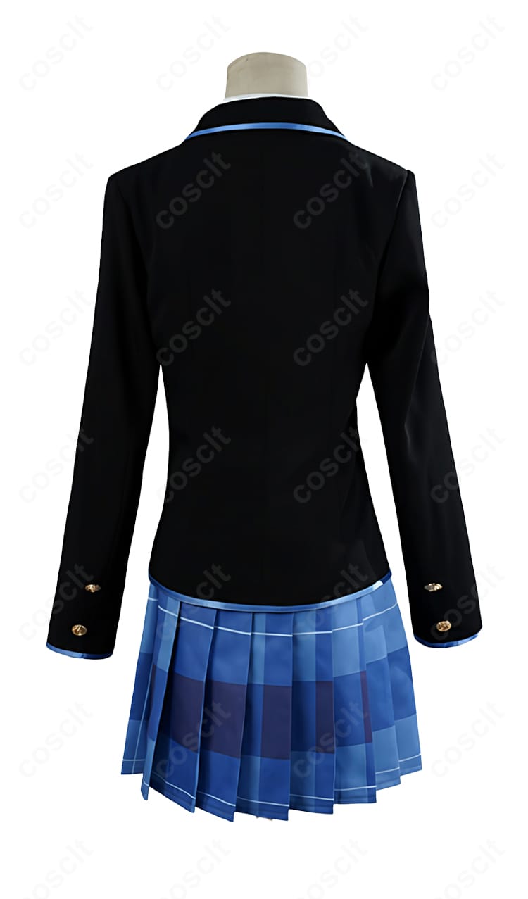 千歳くんはラムネ瓶のなか 柊夕湖・青海陽 制服 コスプレ衣装 背面図｜細部までこだわった制服の後ろ姿