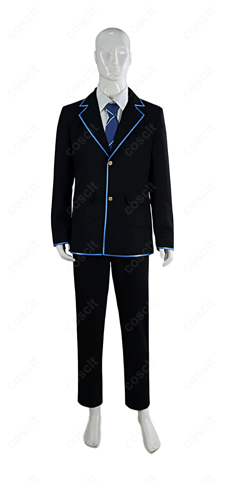 千歳朔 藤志高校 制服 コスプレ衣装 正面 全体写真｜清潔感のある学園スタイルを忠実再現