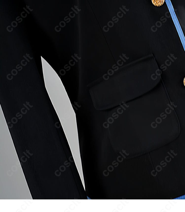 千歳朔 制服 コスプレ衣装 外套ポケット装飾 ディテール写真｜丁寧な縫製と高品質な素材感をチェック