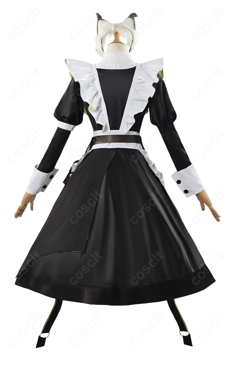 ケルシー「時の足跡」メイドコスプレ衣装 背面デザイン｜リボンとベルトの再現度が高い後ろ姿