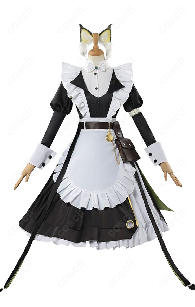 ケルシー「時の足跡」メイドコスプレ衣装 正面全体図｜高品質生地と美しいシルエット