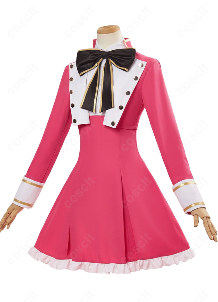 東条ヒバリ コスプレ衣装 側面図|スカーフとシルエットのラインが際立つ横からの角度。