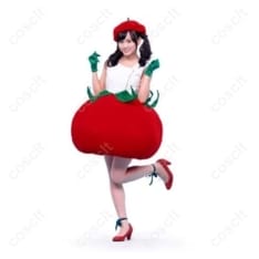 COSCLT｜AKB48 前田敦子 野菜シスターズ トマト衣装 コスプレセット（手袋付き） - 1枚目の画像（サムネイル）