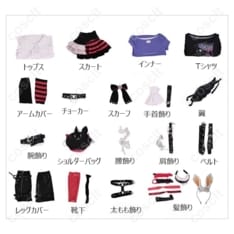 ホロライブ 兎田ぺこら 堕天使風パンク コスプレ衣装｜ゴシック×小悪魔スタイル・オーダーメイド可 - 6枚目の画像（サムネイル）