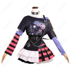 ホロライブ 兎田ぺこら 堕天使風パンク コスプレ衣装｜ゴシック×小悪魔スタイル・オーダーメイド可 - 4枚目の画像（サムネイル）