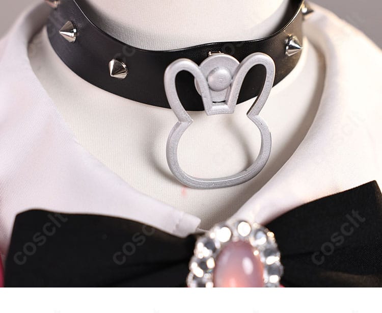 ホロライブ 兎田ぺこら コスプレ衣装 チョーカー装飾|堕天使風の個性を引き立てる首元デザイン。