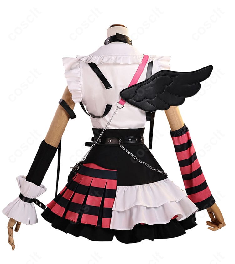 ホロライブ 兎田ぺこら コスプレ衣装 背面図|堕天使モチーフの翼付き背中デザインが魅力。