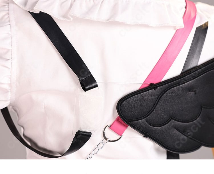 堕天使風パンク コスプレ衣装 背面リボン装飾|背中の系帯がフェミニンさをプラス。