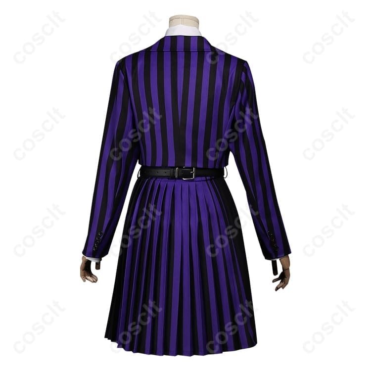 ウェンズデー イーニッド・シンクレア コスプレ衣装 シーズン2 ネヴァーモア学園制服 刺繍入りブレザー - 3枚目の画像