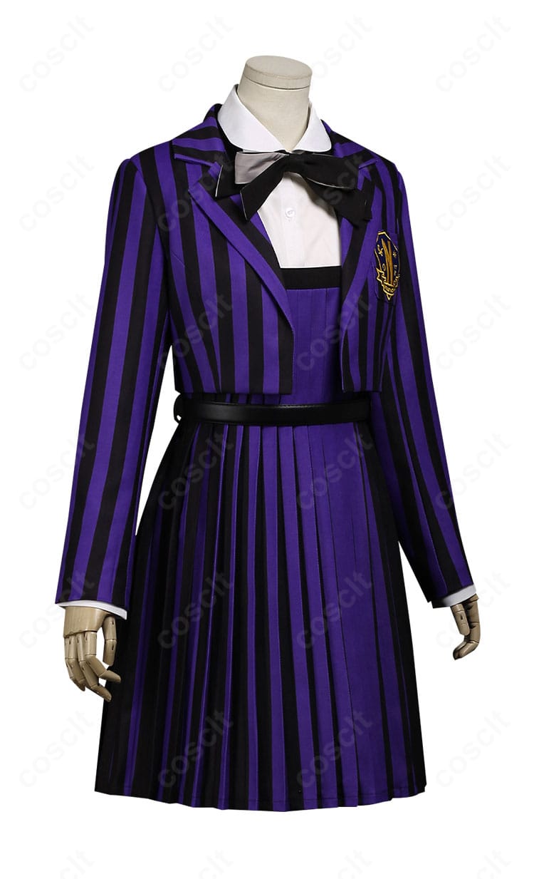 ウェンズデー イーニッド・シンクレア コスプレ衣装 側面図｜立体感あるシルエットと上品なライン