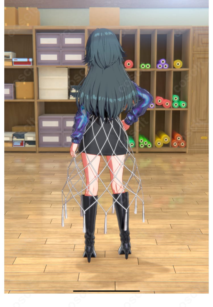 学園アイドルマスター 月村手毬 Luna say maybe コスプレ衣装 背面全身画像|リボンやベルトなど細部まで丁寧に仕上げた後ろ姿。高再現度が魅力。