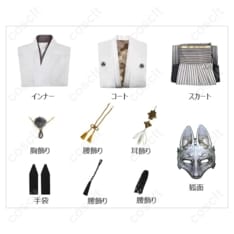サイレントヒルf 常喜寿幸（狐面の男）コスプレ衣装｜白い和装＆狐面付き 高品質フルセット【COSCLT】 - 5枚目の画像（サムネイル）