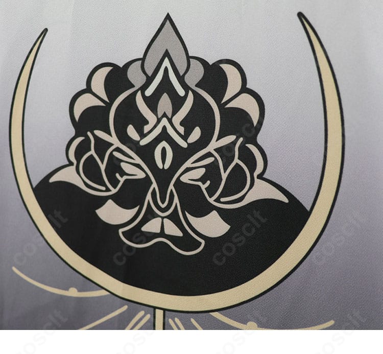 サイレントヒルf 狐面の男 コスプレ衣装 背面図案装飾ディテール|背中の模様やラインが高再現で美しい。