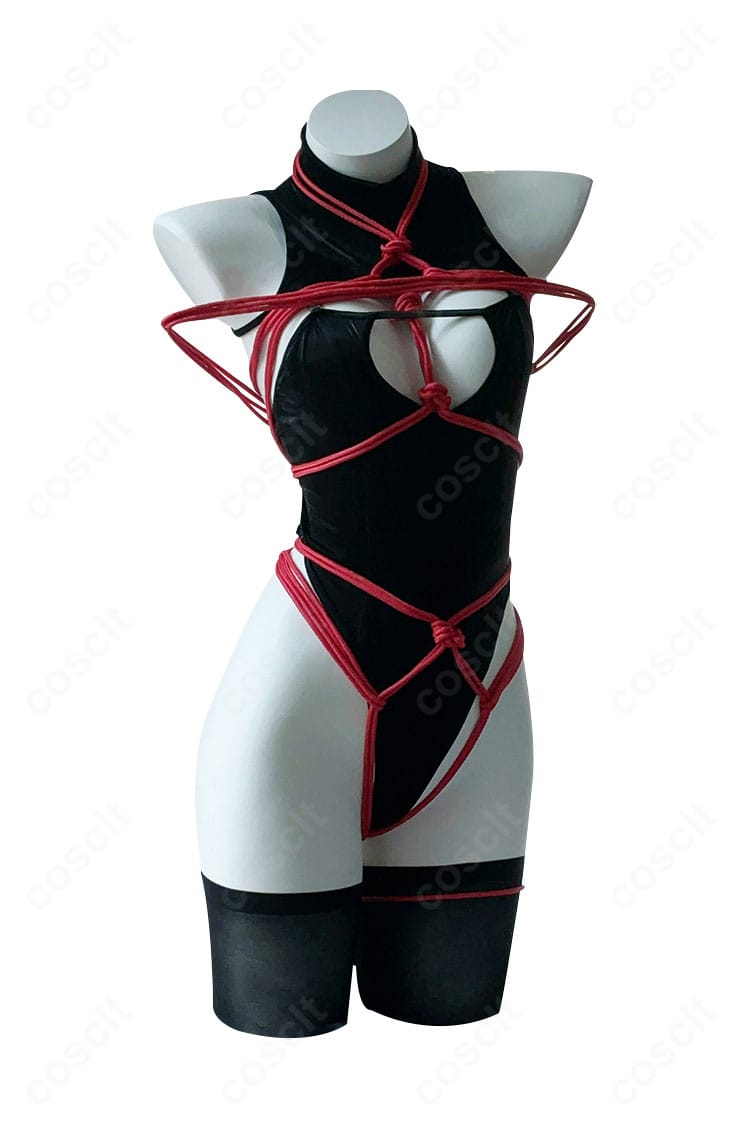 アズールレーン 白鳳 繚乱あれお忍び遊興 コスプレ衣装 正面全体図｜露出度の高い和風ランジェリースタイルを忠実再現