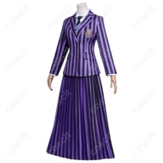 COSCLT公式／ウェンズデー・アダムス ネヴァーモア学園 制服（シーズン2）コスプレ衣装 - 2枚目の画像（サムネイル）