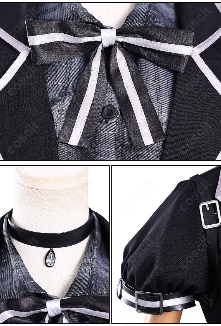 黒部ナノカ コスプレ衣装 蝶ネクタイ・チョーカー・肩飾り細部|アクセサリーの質感まで精密再現