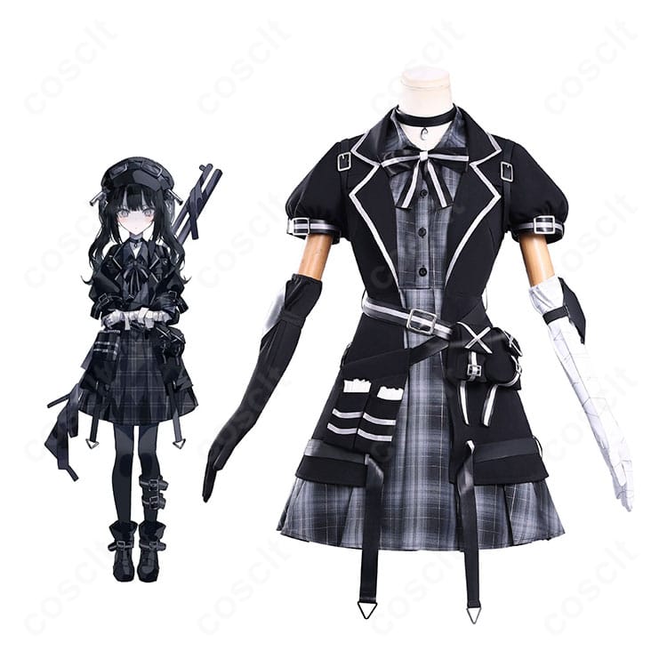 魔法少女ノ魔女裁判 黒部ナノカ キャラクターと衣装の全身イメージ|囚人番号665のクールな雰囲気を再現したコスプレ衣装