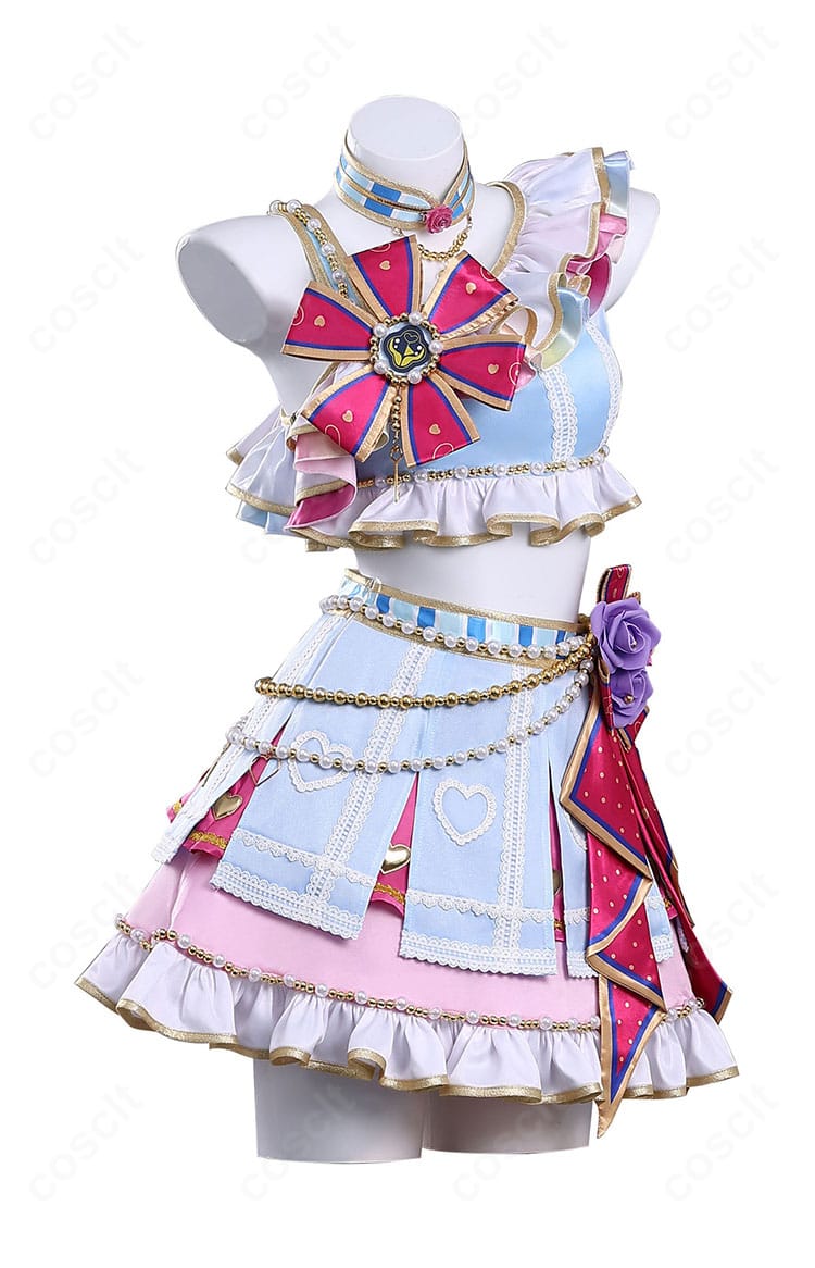 霧矢あおい ドリーミーキーチアコーデ コスプレ衣装 側面図|立体的なシルエットと細部の装飾を確認。