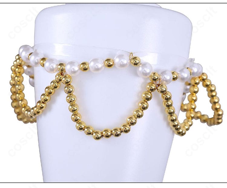 霧矢あおい ドリーミーキーチアコーデ コスプレ衣装 脚部装飾のアップ|華やかで動きやすいデザインが魅力。