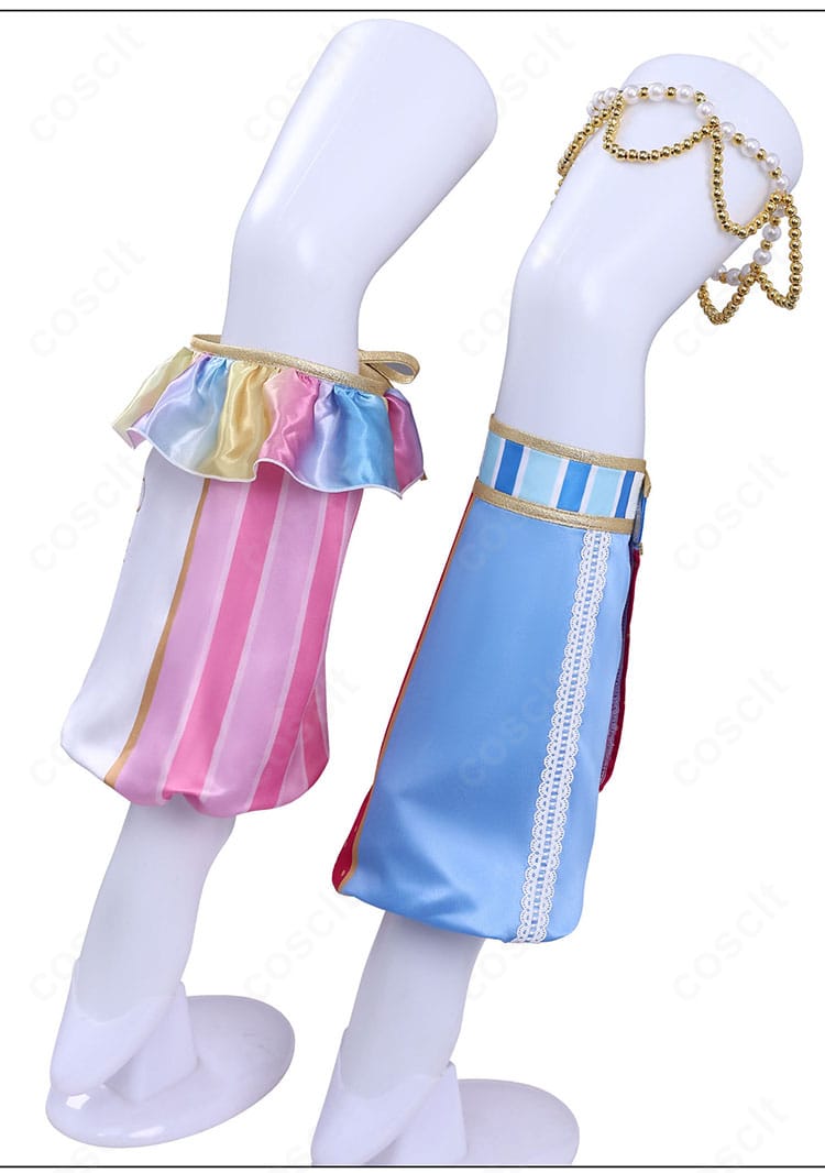 霧矢あおい ドリーミーキーチアコーデ コスプレ衣装 足飾りの細部写真|ステージで輝く脚元アクセサリー。