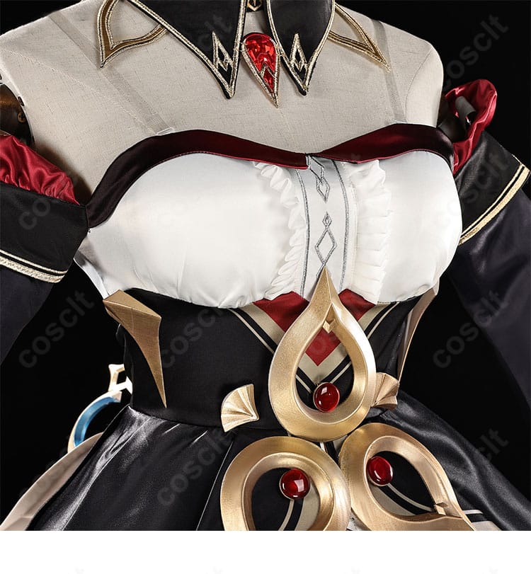 原神 サンドローネ 傀儡 コスプレ衣装 衣襟装飾ディテール|繊細な縫製と素材感が魅力。光沢のある質感で高級感を演出。