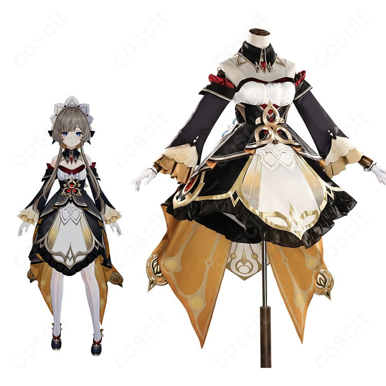 原神 サンドローネ 傀儡 コスプレ衣装 キャラクター全身図|ファデュイ執行官の冷たい美しさを忠実再現。高品質仕立てでイベントや撮影にもおすすめ。