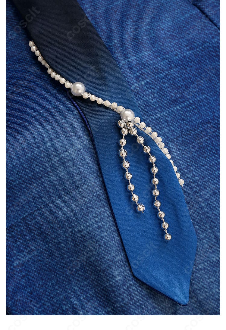 あんスタ Neptu コスプレ衣装 ネクタイ装飾ディテール 落ち着いた上品さを表現