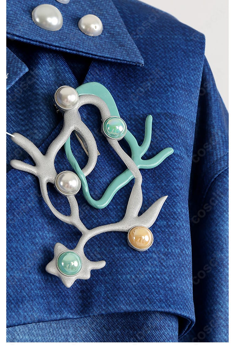 青葉つむぎ Deep into you コスプレ衣装 胸飾りディテール 優雅な輝きを演出