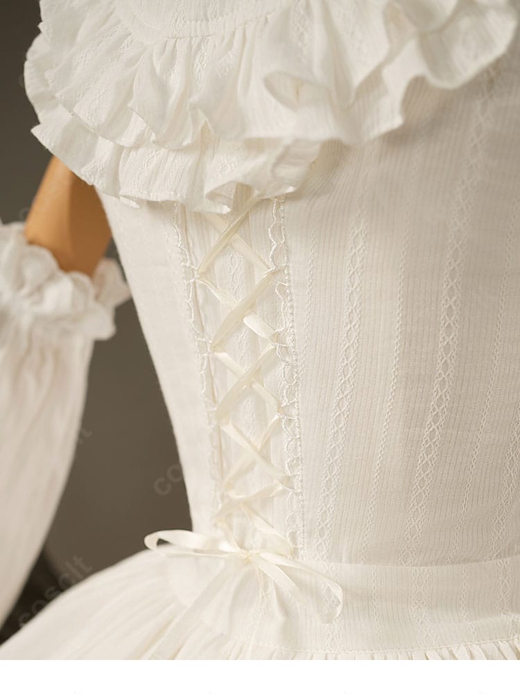 初音ミク ヴィンテージドール コスプレ衣装 背面装飾の細部｜アンティーク調デザインを丁寧に再現