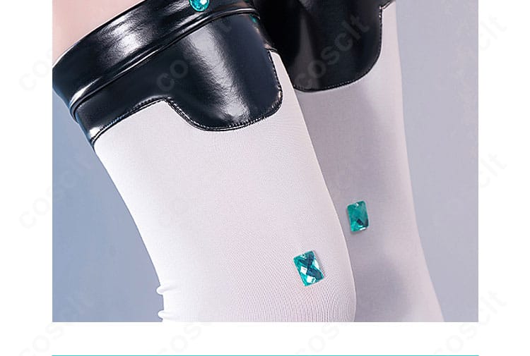 初音ミク 10周年 コスプレ レッグソックス装飾|ステージ映えする脚元デザインで全体を引き締める