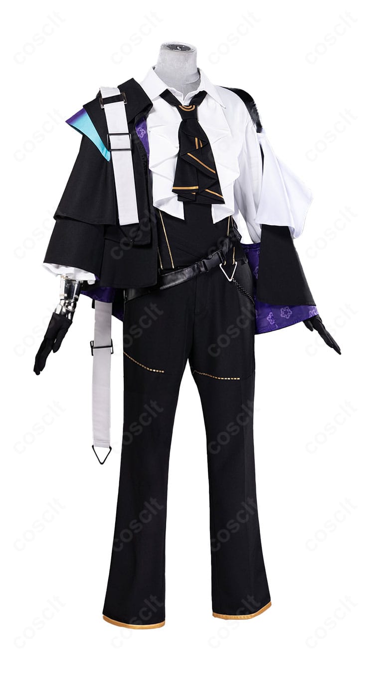 アークナイツ シャレム コスプレ衣装 側面ビュー|立体的なシルエットと細部の造形が映える高完成度デザイン。