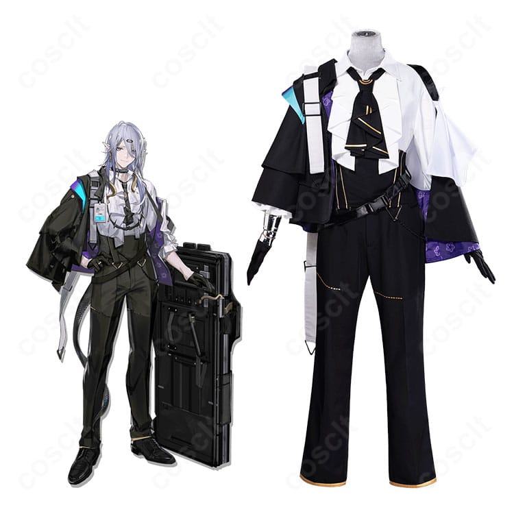 アークナイツ シャレム コスプレ衣装 キャラクターイメージと衣装全体図|高再現デザインでイベントや撮影会におすすめ。