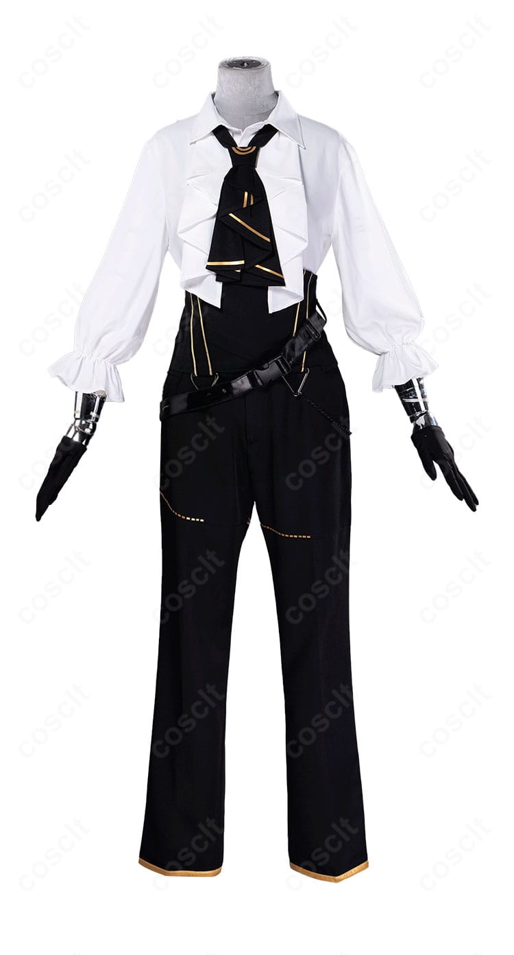 アークナイツ シャレム コスプレ衣装 シャツとズボンの装飾ディテール|質感の良い素材で細部までこだわったデザイン。