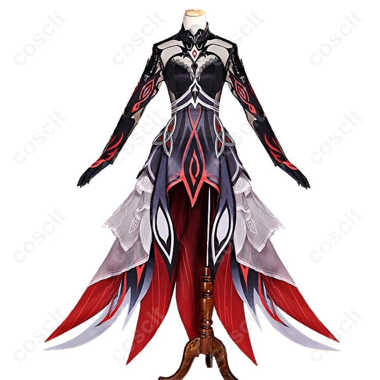 原神 ロノヴァ 死の執政 コスプレ衣装 高品質フルセット｜ワンピース＋ベール＋アクセサリー付き - 1枚目の画像