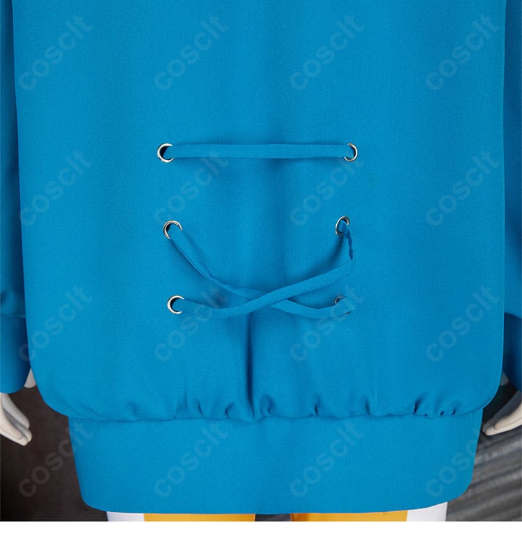 ポケモンレジェンズZ-A デウロ コスプレ衣装 背面コード装飾ディテール｜背中の細紐やリボン部分までこだわった仕上がり。