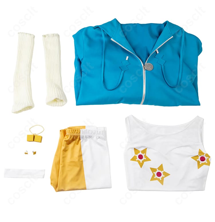 ポケモンレジェンズZ-A デウロ コスプレ衣装 セット内容展示｜コート・インナー・パンツなどのフルセット全体を確認。