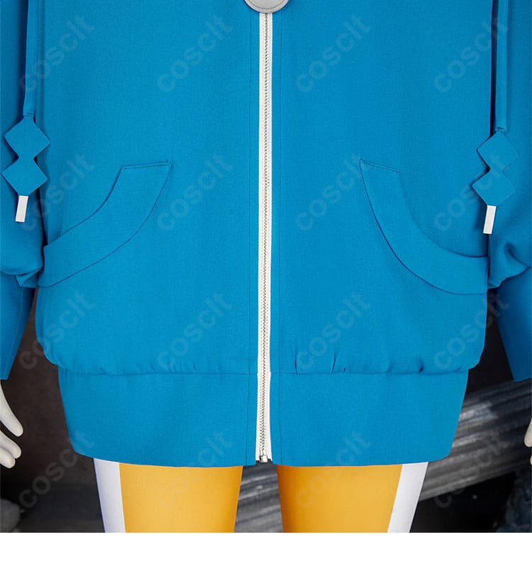 ポケモンレジェンズZ-A デウロ コスプレ衣装 外套前立てディテール｜丁寧な縫製でシルエットを美しく保つこだわりの仕上げ。