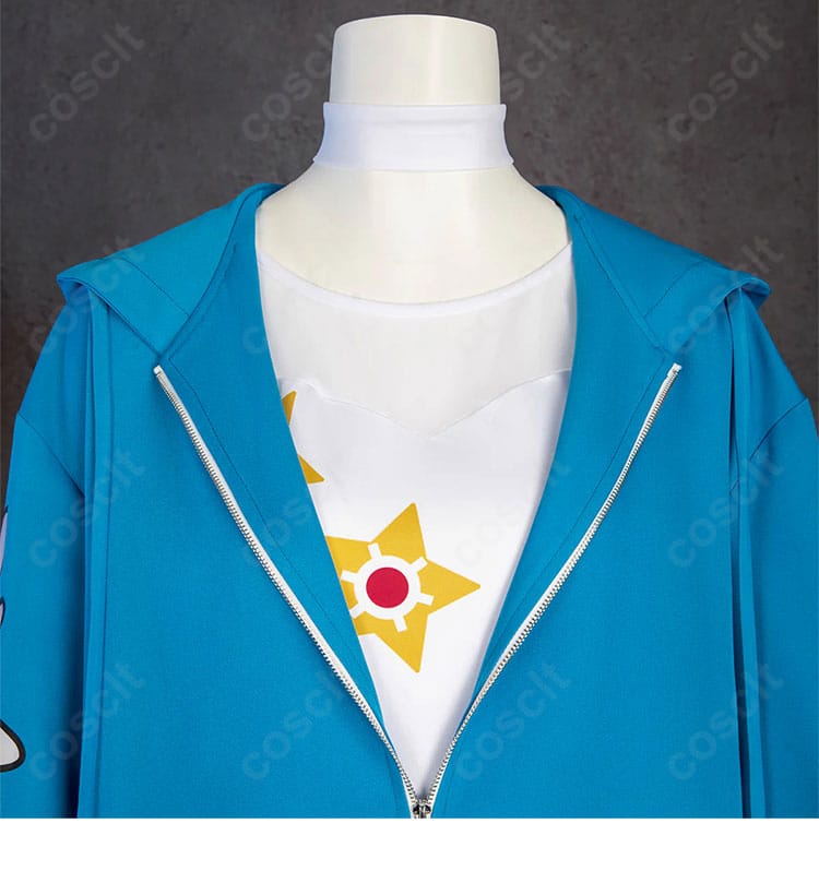 ポケモンレジェンズZ-A デウロ コスプレ衣装 襟元装飾ディテール｜首元のデザインとアクセサリー部分を精巧に再現。